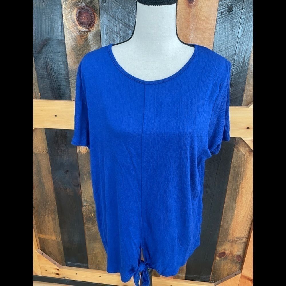 Nwt Jillian Nicole tie front short sleeved top  XL